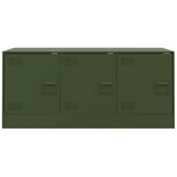 Berkfield Tv Cabinet Olive Green 99X39X44 Cm Steel - thumbnail 6