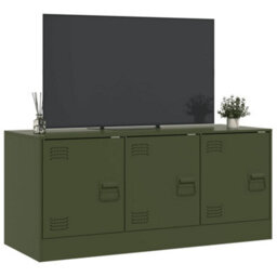 Berkfield Tv Cabinet Olive Green 99X39X44 Cm Steel - thumbnail 5