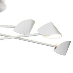 Luminosa Lighting Luminosa Capuccina Large 6 Light Semi Flush, 45W Led, 3000K, 3100Lm, White, 3Yrs Warranty - thumbnail 5