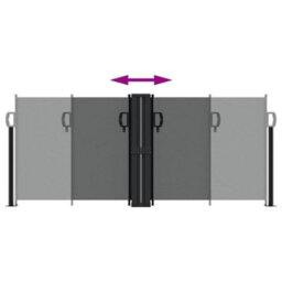 Walplus Retractable Side Awning Garden Sun Shade Canopy Gazebo For Back Door, Porch, Patio Anthracite 100X1000 Cm - thumbnail 5