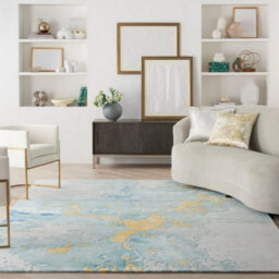 Gold Wool Luxurious Modern Optical/ (3D) Rug Easy To Clean Living Room And Bedroom-236Cm X 297Cm - thumbnail 1