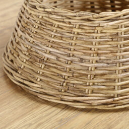 Dibor Large Rustic Wicker Xmas Christmas Tree Decoration Christmas Tree Skirt 58Cm - thumbnail 4
