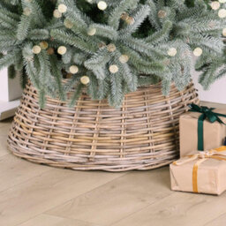 Dibor Large Rustic Wicker Xmas Christmas Tree Decoration Christmas Tree Skirt 58Cm - thumbnail 1