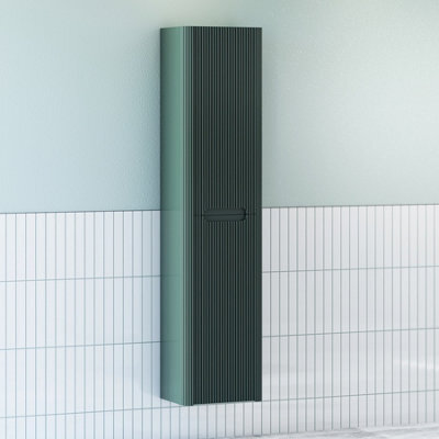 Royal Bathrooms Avenza 1500mm Deep Moss Green 2-Door Wall Hung Tall Boy Cabinet Unit - image 1