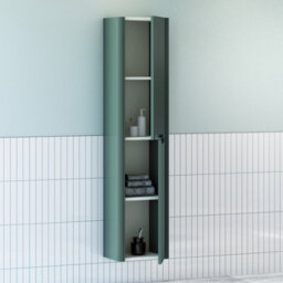 Royal Bathrooms Avenza 1500mm Deep Moss Green 2-Door Wall Hung Tall Boy Cabinet Unit - thumbnail 2