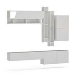 Decorotika Budva Moduler Modern Tv Unit Wall Mount Customizable Layout High Gloss White - thumbnail 4