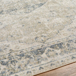Livabliss Lillian-Washable Grey Blue Traditional Vintage Boho Living Dining Rug 200 X 275 Cm Easy Care, Non Shedding - thumbnail 3