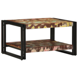 Berkfield Coffee Table Multicolour 70X50X38 Cm Solid Wood Reclaimed - thumbnail 3