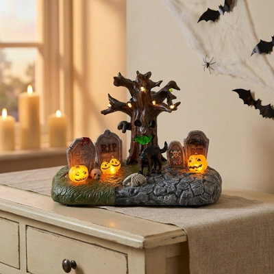 Garden Greatness Animated Led Halloween Graveyard Scene - image 1