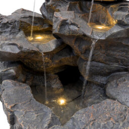 MonsterShop Outdoor Water Feature Garden Fountain Leds Plug-In Pump Rustic Rapids - thumbnail 7