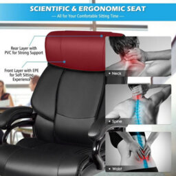 Extra Large Size Swivel Office Chair Height Adjustable Padded Work Seat - thumbnail 5