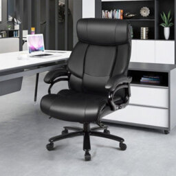 Extra Large Size Swivel Office Chair Height Adjustable Padded Work Seat - thumbnail 3