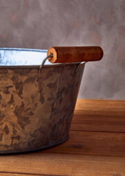 Orsina Drummond Large Boat Shape Galvanised Steel Tray - thumbnail 3