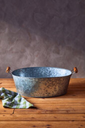 Orsina Drummond Large Boat Shape Galvanised Steel Tray - thumbnail 4