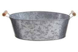 Orsina Drummond Large Boat Shape Galvanised Steel Tray - thumbnail 1