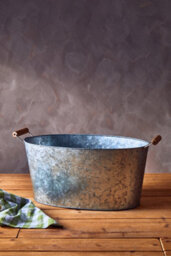 Orsina Drummond Large Boat Shape Galvanised Steel Tray - thumbnail 5