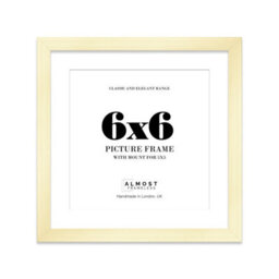 "6X6"" Gold Picture Frame - 6X6"" Square Frame With 5X5"" Mount For 6X6""/5X5"" Pictures Art Deco Style Room Decor, 1 Pack" - thumbnail 1