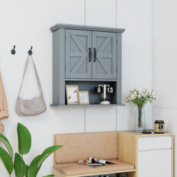 Gainoom Medicine Cabinet With Doors Farmhouse Wall Mounted Bathroom Cabinet With Adjustable Shelf - thumbnail 6