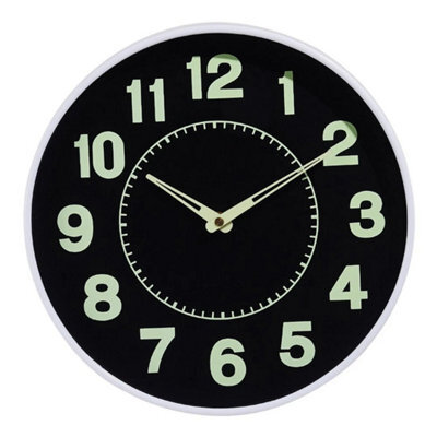 Silent Wall Clock Glow In The Dark Battery - image 1