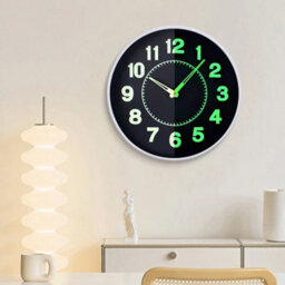 Silent Wall Clock Glow In The Dark Battery - thumbnail 4