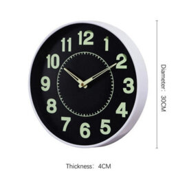 Silent Wall Clock Glow In The Dark Battery - thumbnail 2