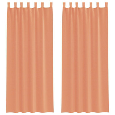 Berkfield Durable Voile Curtains With Loops 2 Pcs Terracotta 140X260 Cm - image 1