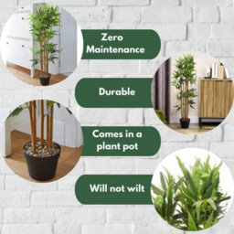 Smart Garden Faux Bamboo Houseplant Tree Decorative Artificial 120Cm - thumbnail 5