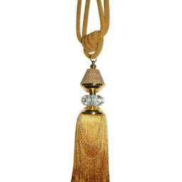 Intimates Diamante Rope Tassel Curtain Tieback - Cream - thumbnail 2