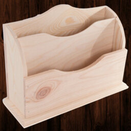 Woodeedoo Wooden Letter File Holder Desk Organiser Mail Rack Paper Sorter For Post Bills Magazines And Documents 27 X 9.5 X 19 Cm - thumbnail 1