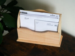Woodeedoo Wooden Letter File Holder Desk Organiser Mail Rack Paper Sorter For Post Bills Magazines And Documents 27 X 9.5 X 19 Cm - thumbnail 4
