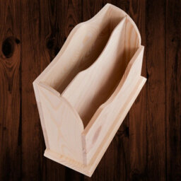 Woodeedoo Wooden Letter File Holder Desk Organiser Mail Rack Paper Sorter For Post Bills Magazines And Documents 27 X 9.5 X 19 Cm - thumbnail 6
