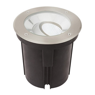 Luminosa Lighting Luminosa Hoxton Outdoor 16.5W Led Recessed Ground Light Brushed Stainless Steel, Ip67, 4000K - image 1