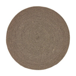 Homescapes Linen And Black Handmade Woven Braided Rug, 120 Cm Round - thumbnail 2