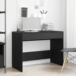 Berkfield Durable Desk Black Oak 101X50X76.5 Cm Engineered Wood - thumbnail 2