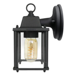 Long Life Lamps Company Glass Wall Lantern Outdoor Garden Wall Light Black Body Metal Luminaire Zlc082B - thumbnail 4