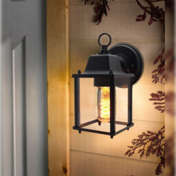 Long Life Lamps Company Glass Wall Lantern Outdoor Garden Wall Light Black Body Metal Luminaire Zlc082B - thumbnail 7