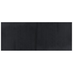 Berkfield Modern Rug Rectangular Black 80X200 Cm Bamboo