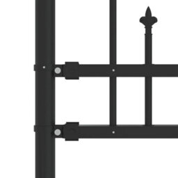 Berkfield Garden Fence With Spear Top Black 222 Cm Powder-Coated Steel - thumbnail 4