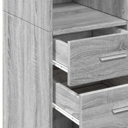 Berkfield Highboard Grey Sonoma 70X42.5X185 Cm Engineered Wood - thumbnail 7