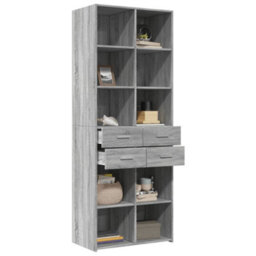 Berkfield Highboard Grey Sonoma 70X42.5X185 Cm Engineered Wood - thumbnail 3