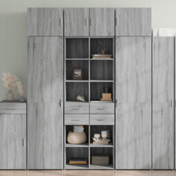 Berkfield Highboard Grey Sonoma 70X42.5X185 Cm Engineered Wood - thumbnail 1