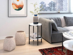 Arte Sigma D Coffee Side Table In White Gloss - Compact Elegance For Modern Spaces - W440mm X H610mm X D440mm - thumbnail 2