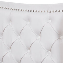 HomeTouch Lux Pu Faux Leather Upholstered Headboard Doubled Bed Frame With 2 Drawers Cream White 4Ft6 135 X 190Cm - thumbnail 4