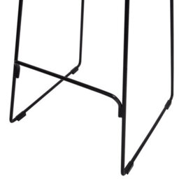 Wyld And Coco Aura Living Set Of 2 Bar Chairs - Black Wire Design With Faux Leather Pads, 49 X 49 X 99 Cm - thumbnail 8