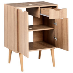 Beliani Wall-Mounted Washbasin Cabinet White Mdp 60 X 80 Cm With Drawer And Shelf - thumbnail 5