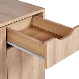 Beliani Wall-Mounted Washbasin Cabinet White Mdp 60 X 80 Cm With Drawer And Shelf - thumbnail 8