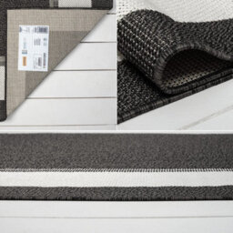 Homeart Outdoor Rugs Easy Cleaning Area Rugs For Balcony,garden,picnic,uv Weather Resistant  Anthracite Cream 120 X 170 Cm - thumbnail 5