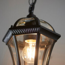 Luminosa Lighting Luminosa Drayton 1 Light Outdoor Ceiling Lantern Pendant Light Black Ip44, E27 - thumbnail 5