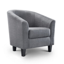 Oakham Premium Stylish Hugo Tub Chair In Slate Grey