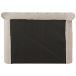 Orsina Contemporary Mink Double Ottoman Bed, Elegant Winged Headboard Bedroom Bed, Ottoman Stud Detailed Bed - thumbnail 2